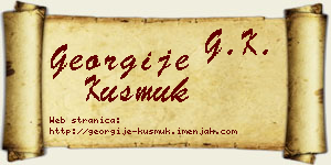 Georgije Kusmuk vizit kartica